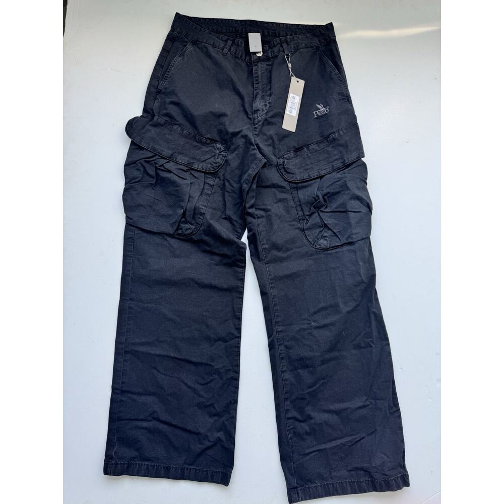 Peso Men's Fat Cargo Jeans Size 32 Black